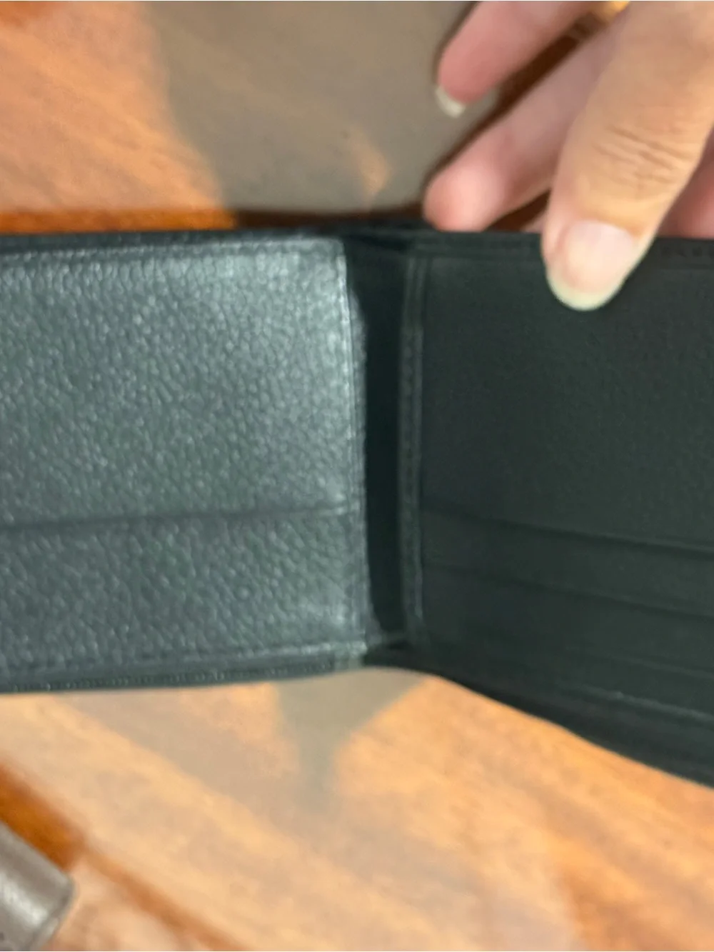 Leather Robert Graham Bi-Fold Wallet in Black with Contrast Stitching